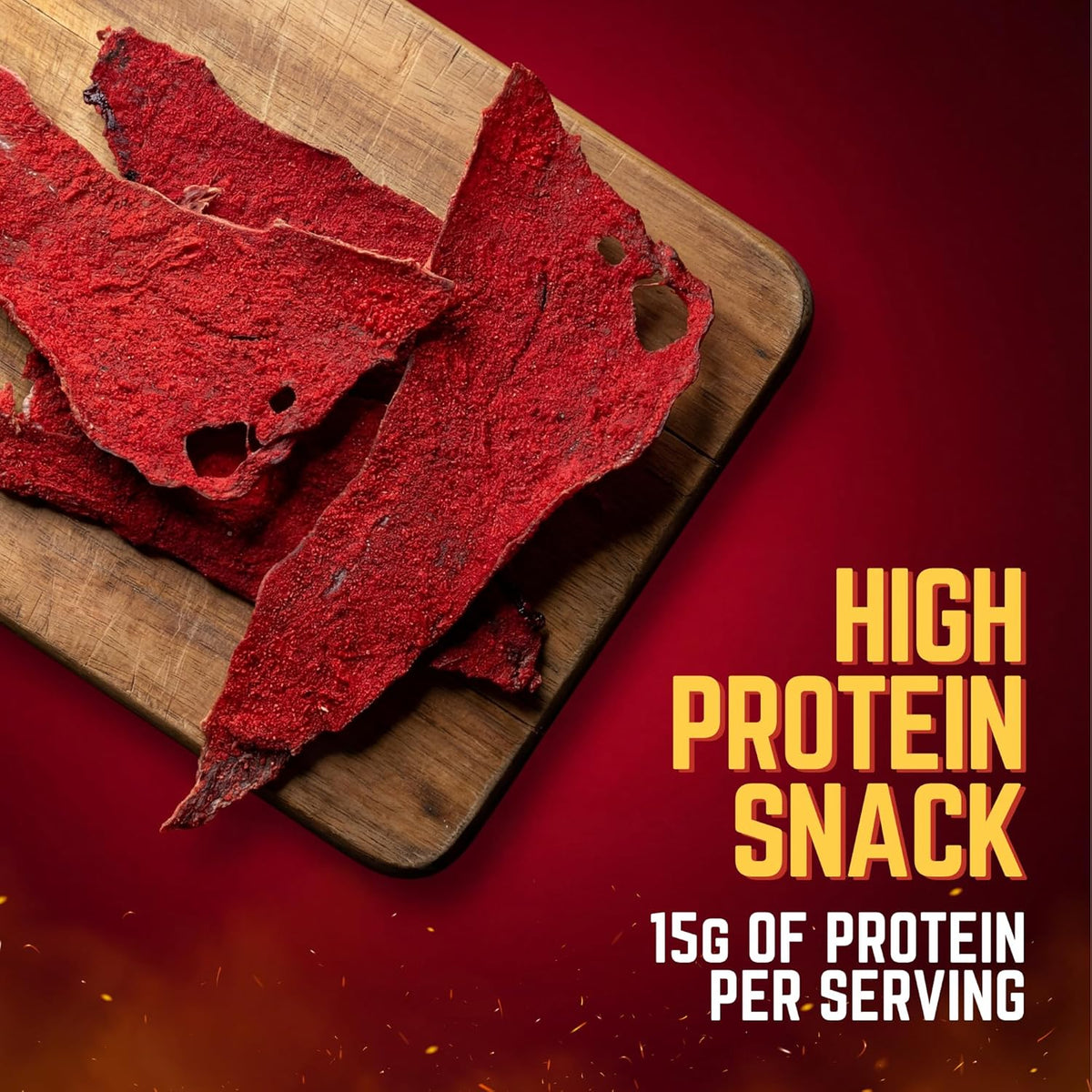 Tizon Lumbre Carne Seca - Spicy Fuego Beef Jerky Snack, Premium Mexican-Style Dried Beef, 2oz Resealable Pouch, No Added Hormones, USA Made