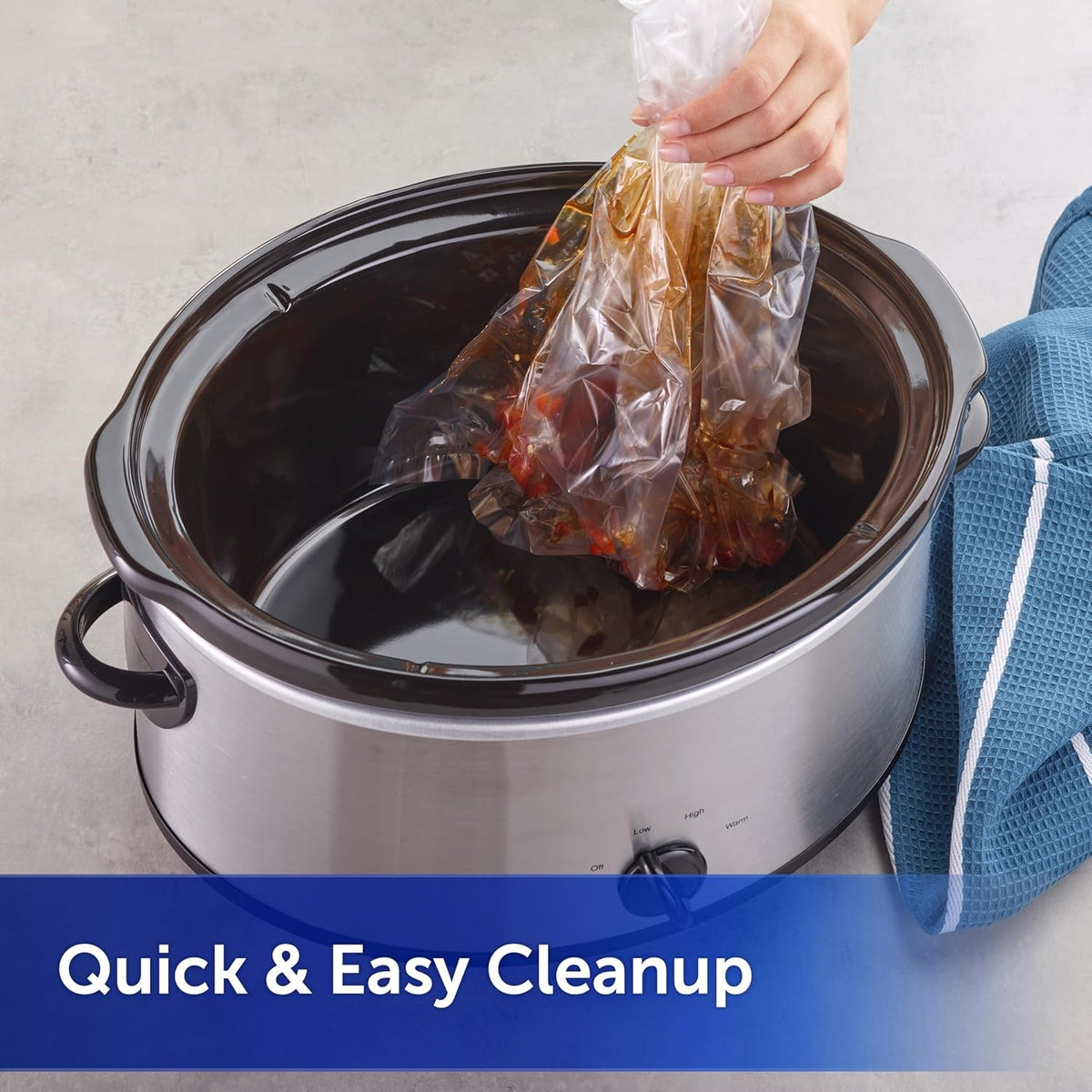 Reynolds Kitchens Slow Cooker Liners, Regular (Fits 3-8 Quarts), 6 Count