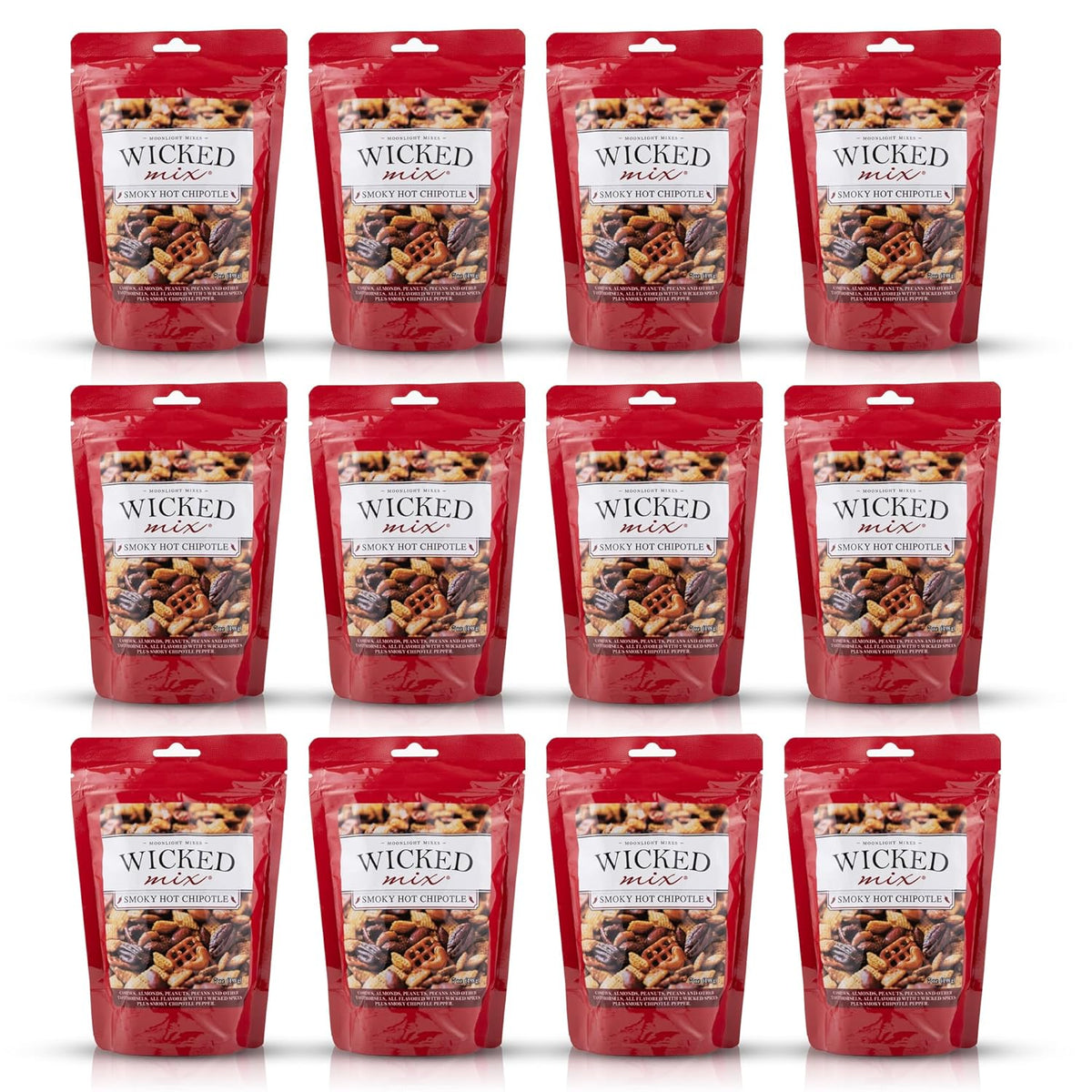 Wicked Mix Snack Mix with Mixed Nuts - Sweet and Salty Snacks Trail Mix Snack Packs with Almonds, Cashews, Pretzels, Pecans - Healthy Snacks Zero Trans Fat in Resealable Bag (Original Mix, Pack of 3)