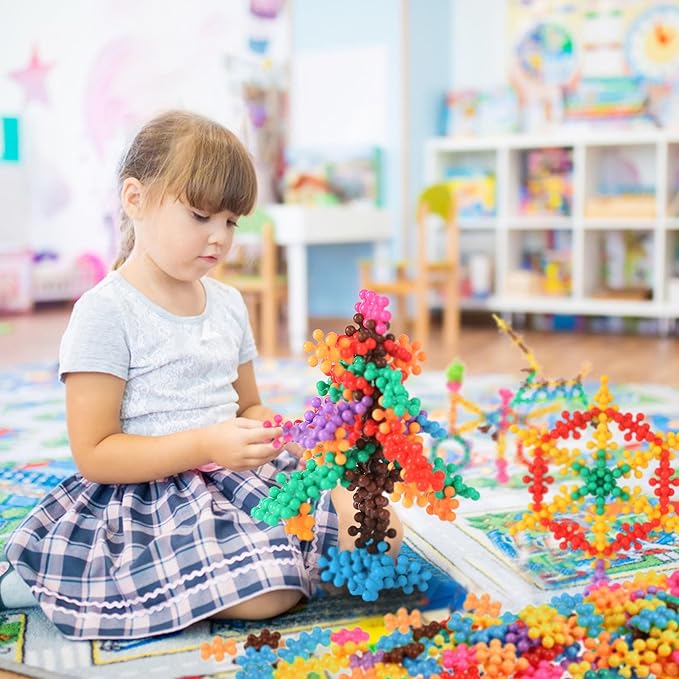 TOMYOU 300 Pcs Building Blocks Kids STEM Toys Educational Sets Interlocking Plastic for Preschool Boys and Girls Aged 3+, Safe Material Creativity