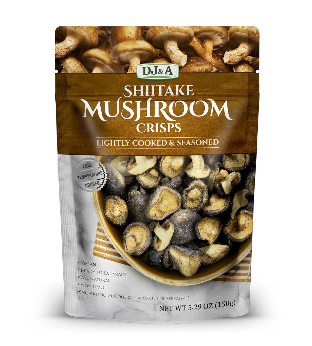 Shiitake Mushroom Crisps - Lightly Cooked and Seasoned 2.3 Ounce…