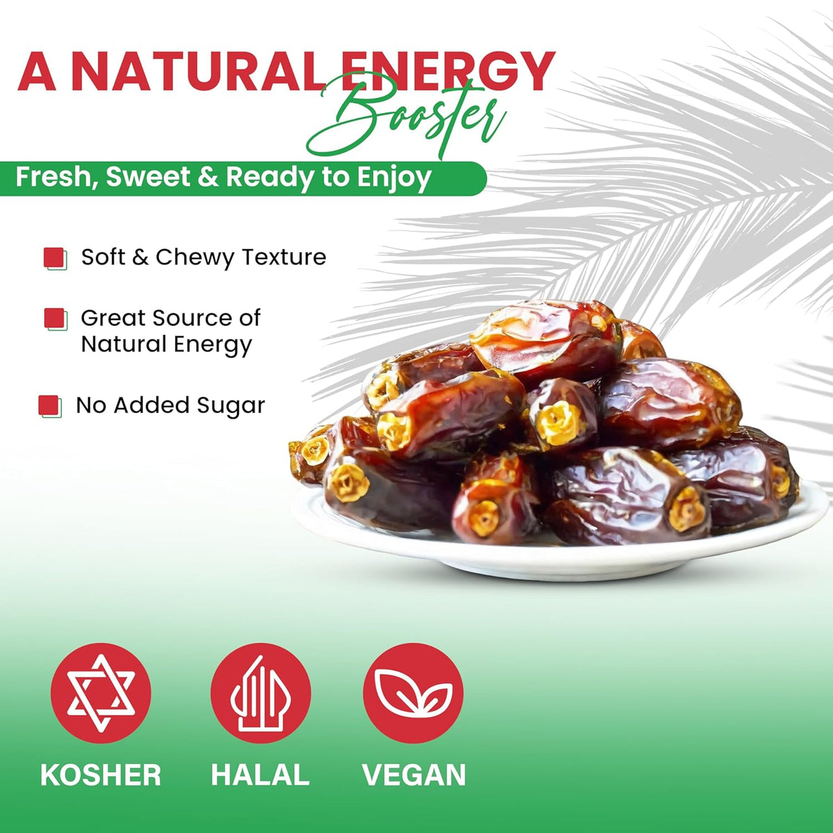 5 Pounds Of Dates Pitted (80oz) No Added Sugar, Non GMO, Kosher Certified,Healthy Snack for Kids & Adults