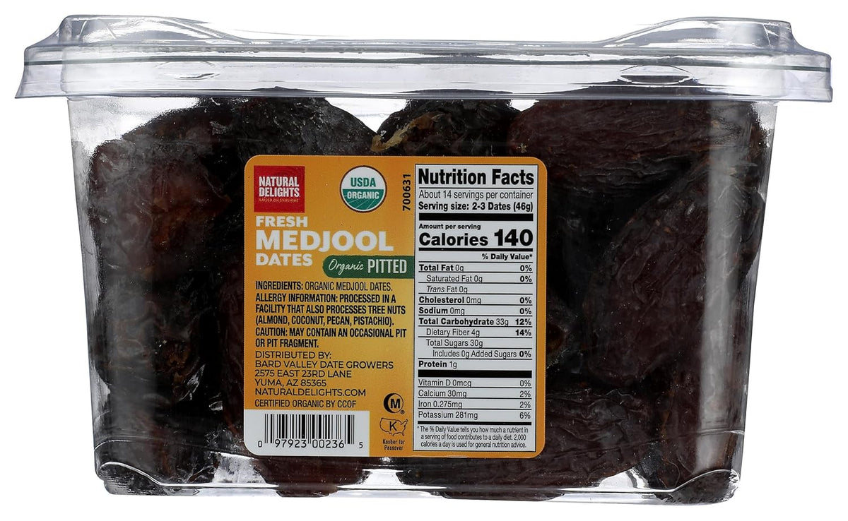 Natural Delights Organic Pitted Medjool Dates, 24 OZ
