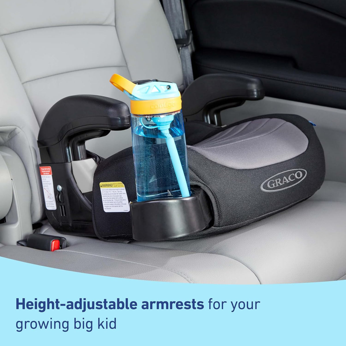 Backless Booster Car Seat TurboBooster 2.0 – Denton | Ages 4–10, 40–100 lbs