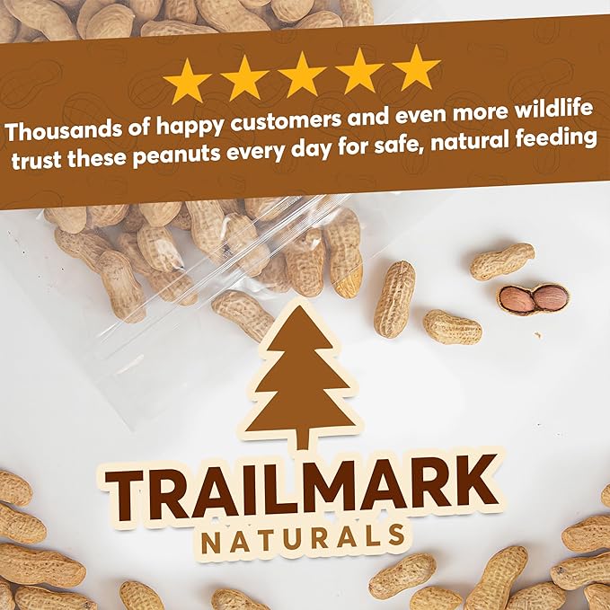 25 LB - Raw Peanuts For Squirrels, Raw In Shell Peanuts For Birds and Wildlife- Squirrel Food, Wild Bird Seed - Grown in The USA