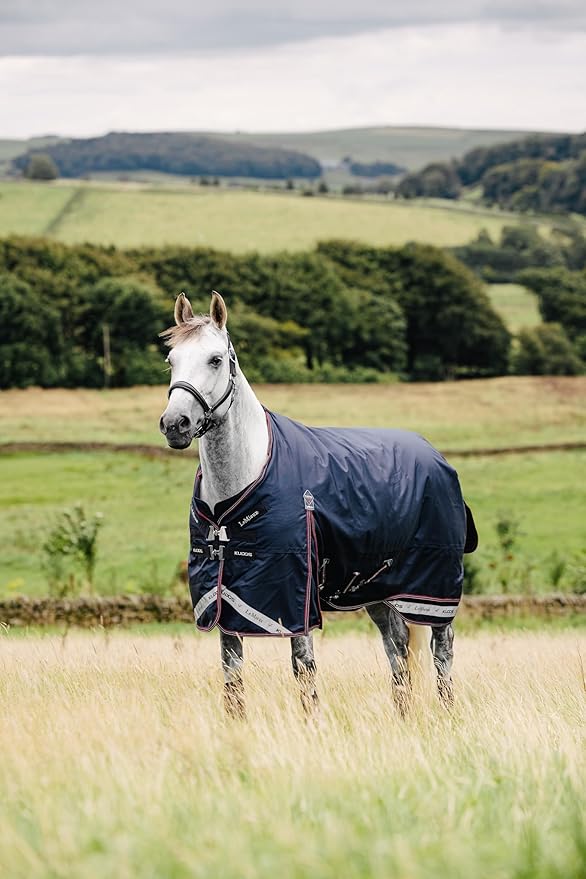 LeMieux Kudos 200g Turnout Blanket - 1680Denier Waterproof Outer - Detachable Neck Inlcluded - Navy - 78"