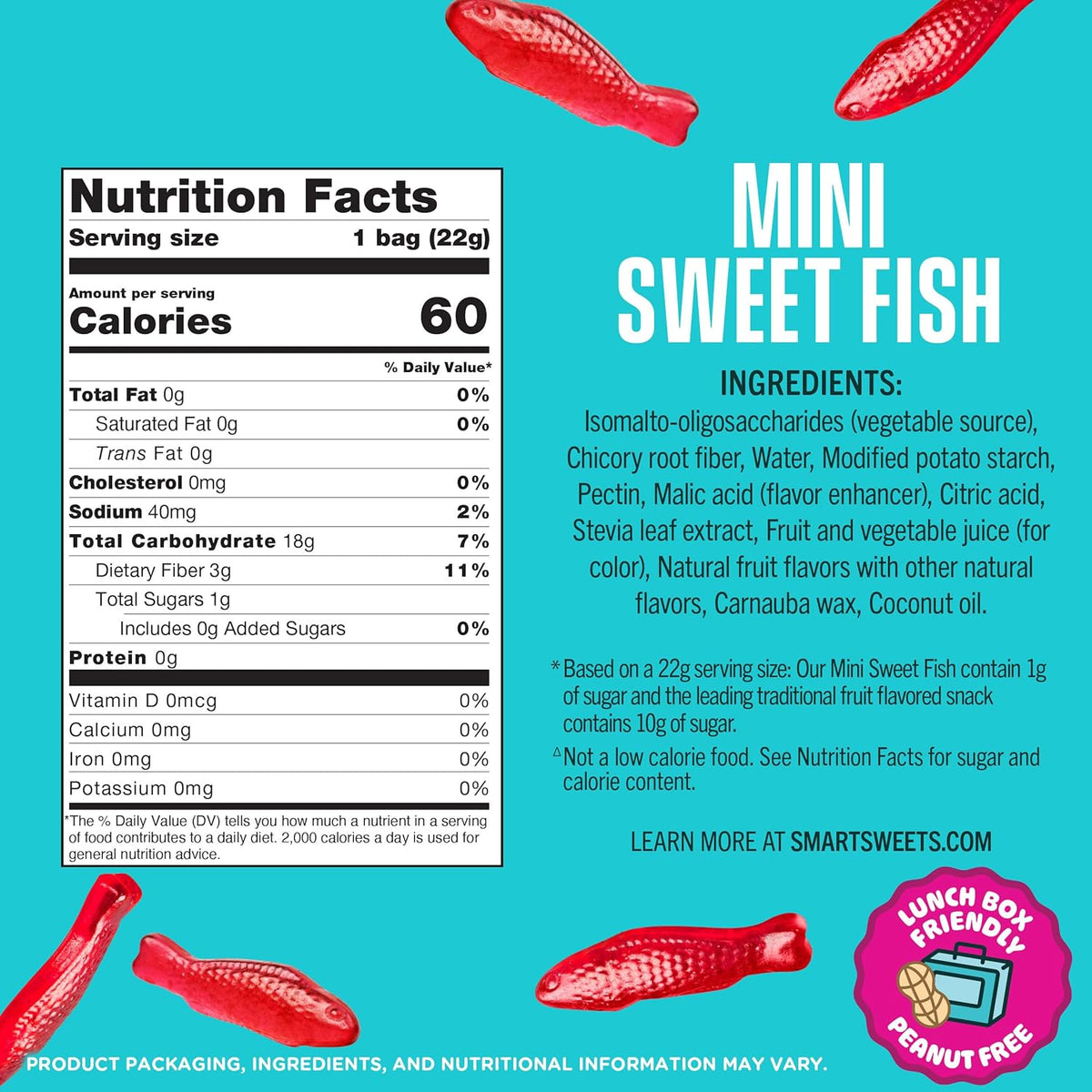 Smart Sweets Mini Sweet Fish Multipack, 6.24 Ounce