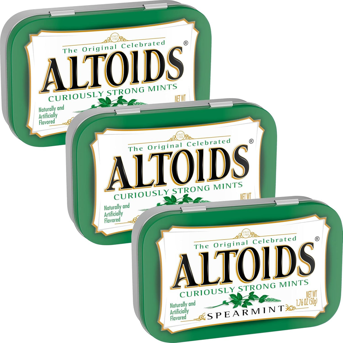 AltoidsWintergreen Curiously Strong Mints, 1.76 Ounce Each (3 Pack, 5.28 Ounce Total)