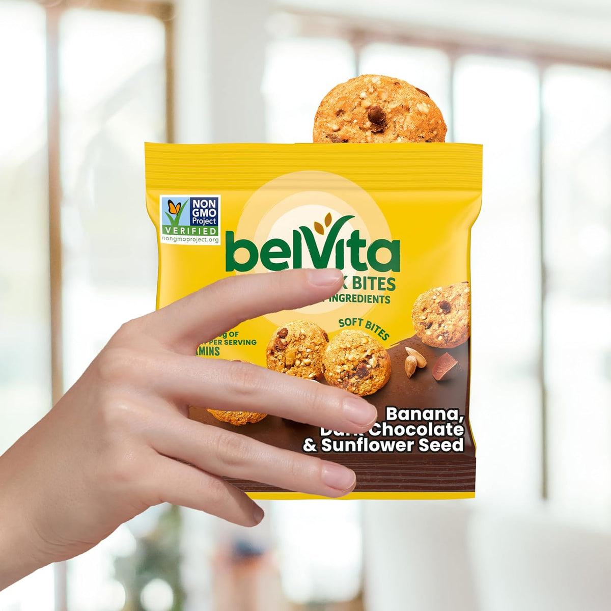 belVita energy snack bites variety pack, 2 flavors, 15 snack packs, 1.12 oz each