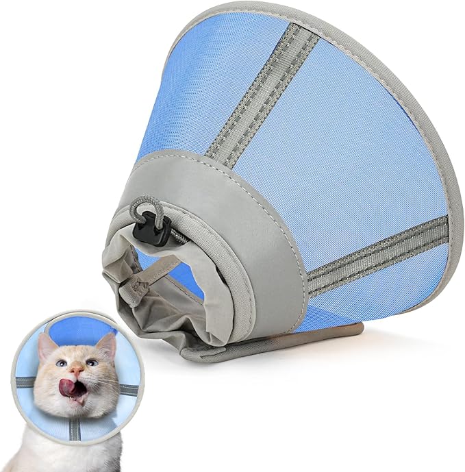 Cat Cone Collar Soft, Cat Recovery Collar for Large Medium Small Cats Kittens, Pet Cone Alternative After Surgery