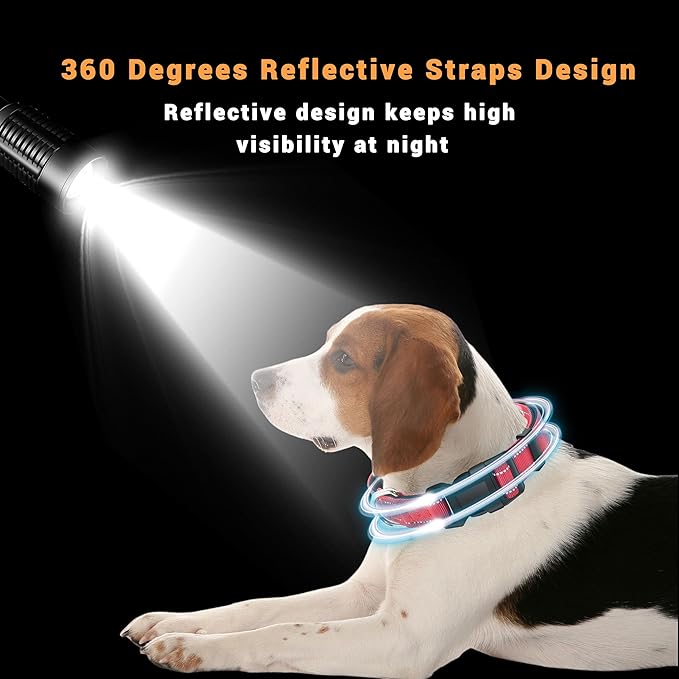 2 Pack Reflective Dog Collar with Safety Locking Buckle, Adjustable Soft Breathable Comfortable Nylon Pet Collar for Small, Medium and Large Dogs, Red, L