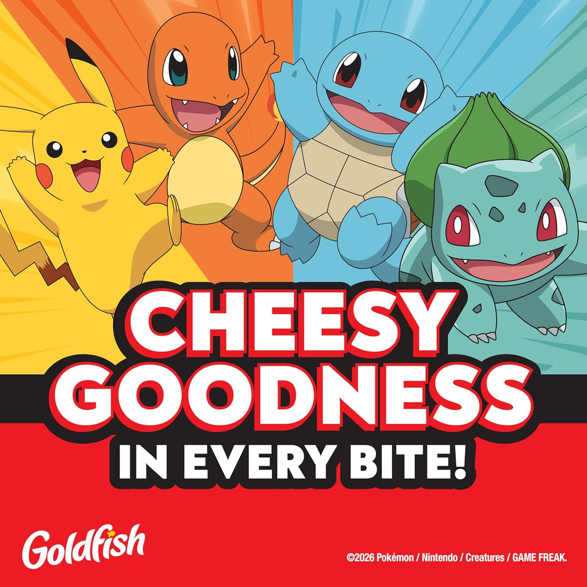 Goldfish Pokémon Cheddar Cheese Crackers, 6.6 Oz Bag