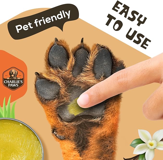 2 Pack Paw Balm 100% Natural Oil Aloe Oats Vanilla for Dog and Cat Paw Pad Balm Dog Nose Balm Paw Moisturizer Wax for Dog Pet Puppy Protect Dry Cracked Paw Foot Heals Restores Paw Elbows 3.5 Oz