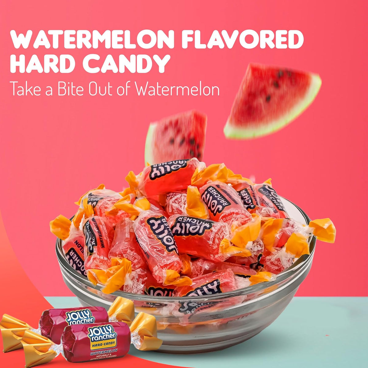 Watermelon Jolly Ranchers Hard Candy – Original Flavor – 1 LB Bulk Bag (Approx. 75 Pieces) – Individually Wrapped Sweet & Tart Candy for Birthday Parties, Baby Showers, Back to School & Gift Bags