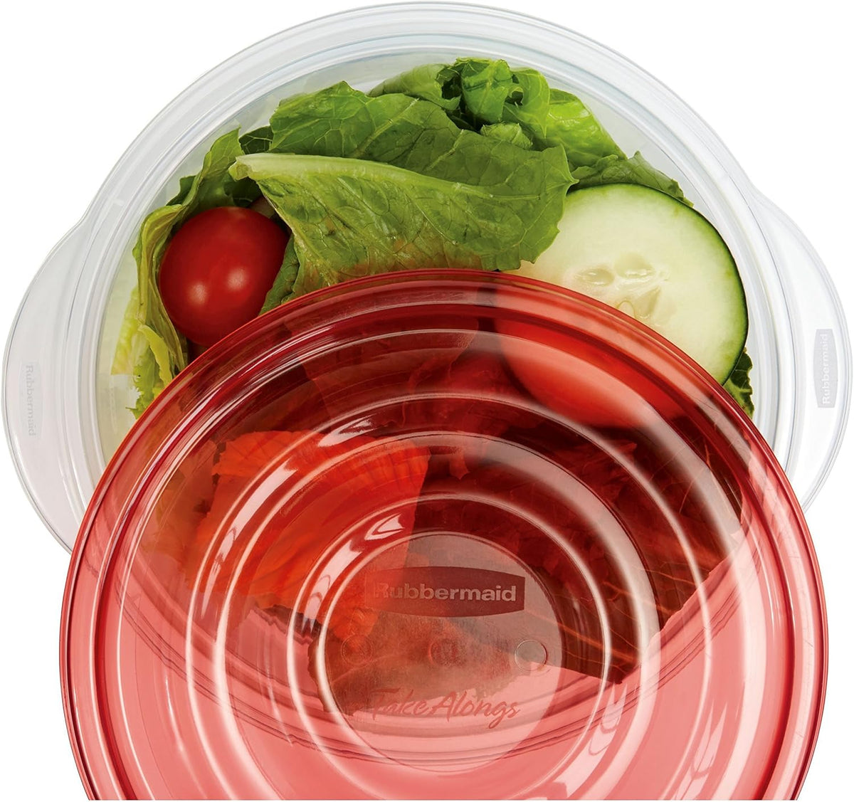 Rubbermaid Storage Bowls, 3.2 Cup, Red,(Pack of 4)