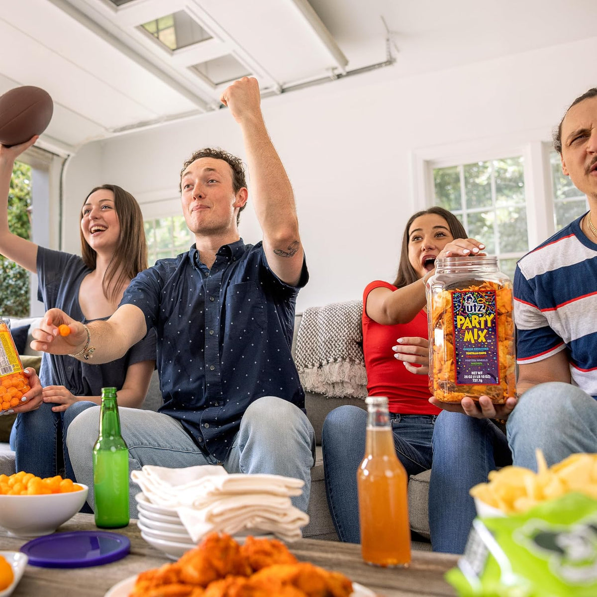 Utz Party Mix - Tasty Snack Mix Includes Corn Tortillas, Nacho Tortillas, Pretzels, BBQ Corn Chips and Cheese Curls, Cholesterol Free and Trans-Fat Free, 1.62 Pound (Pack of 1)