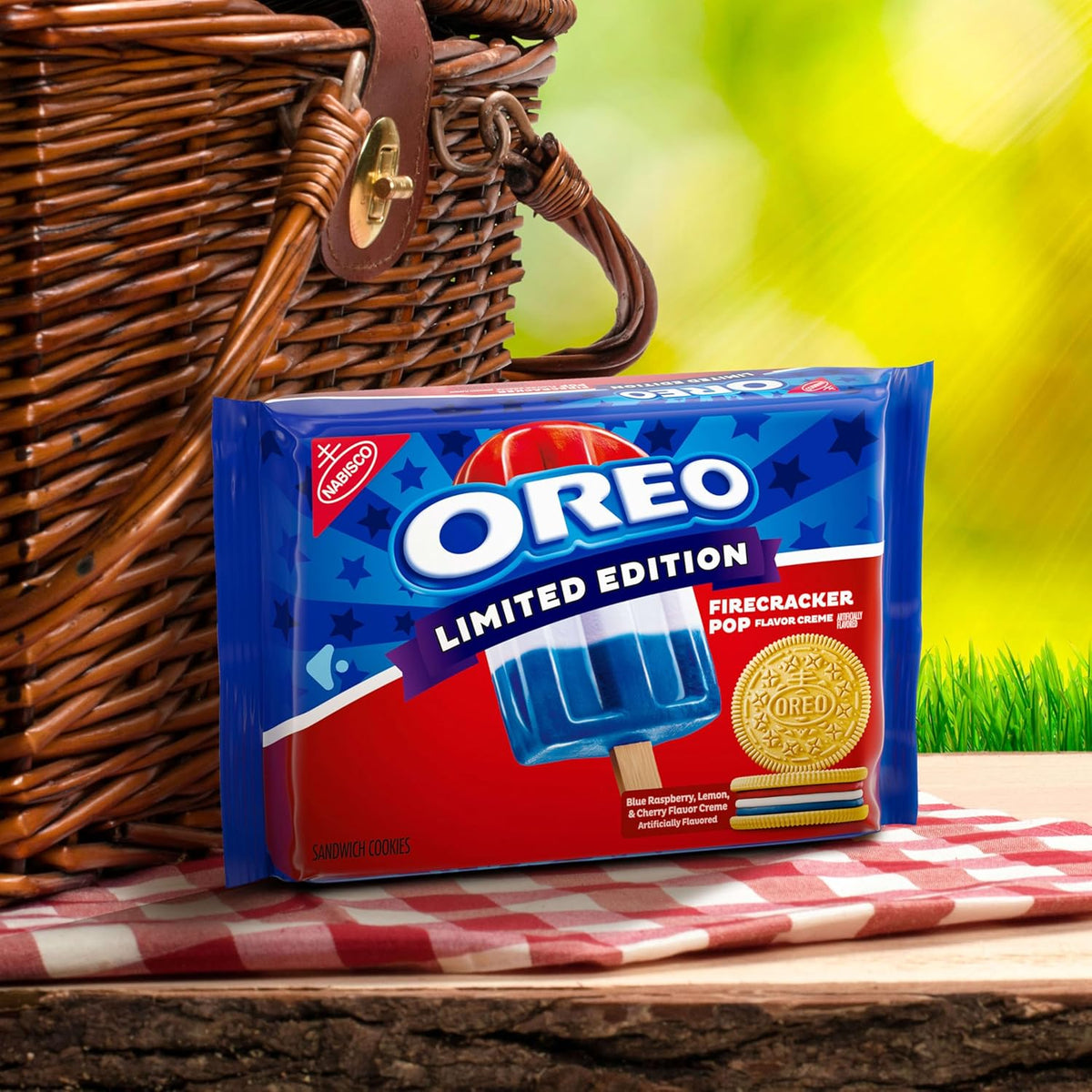 OREO Firecracker Pop Sandwich Cookies, Limited Edition, 11.46 oz