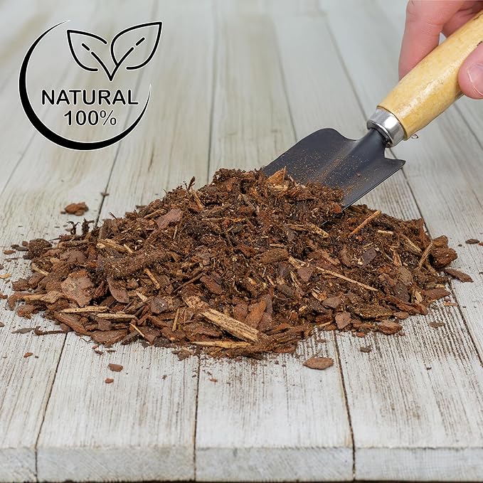 Soil Sunrise 100% Organic Orchid Potting Bark (4 Quarts) All-Natural USA-Sourced Pine Bark Orchid Mix Additive
