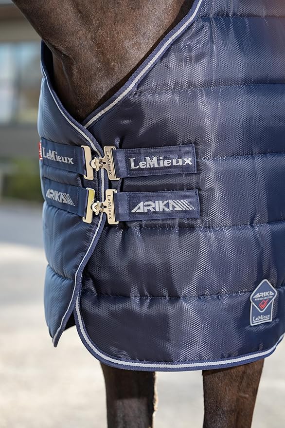 LeMieux Arika Stable-Tek 100g Blanket - Diamond Ripstop Outer - Breathable and Stain Repellent - Navy - 69"