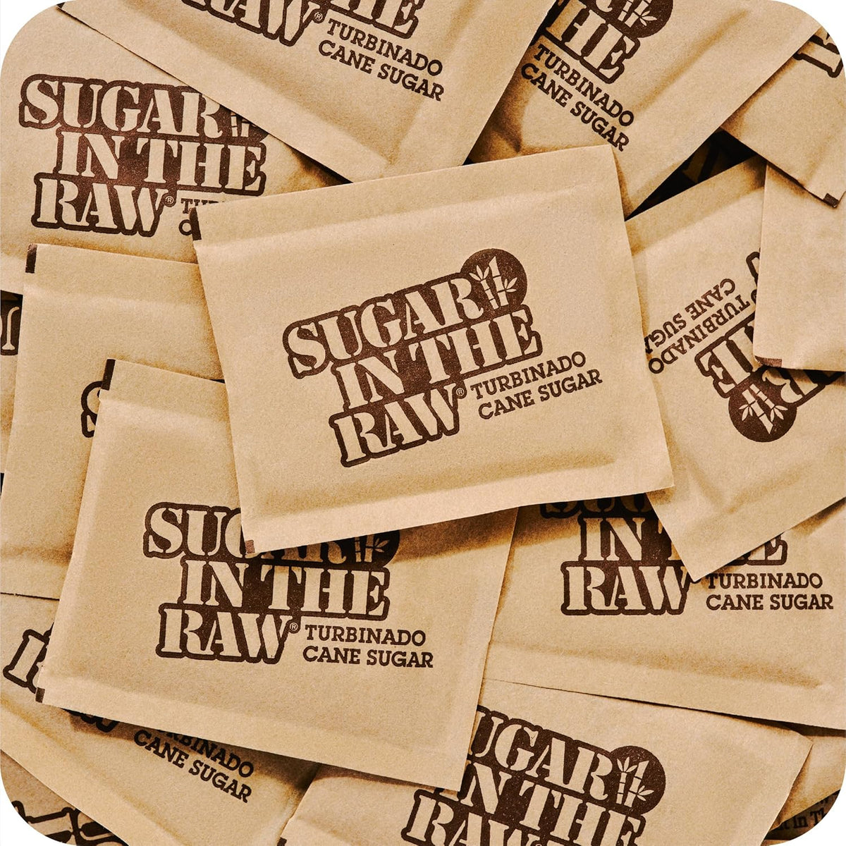 In The Raw Turbinado Cane Sugar Packets, 200 Ct Box, 1 Pack, Pure, All-Natural Turbinado Sugar, Non-GMO Project Verified, Kosher, Vegan and Gluten Free
