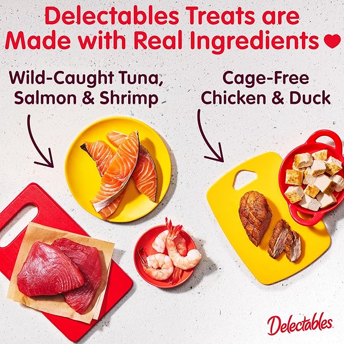 Hartz New Delectables Lickable Spoon Interactive Lickable Cat Treats for Quick & Easy Bonding, Salmon 32ct