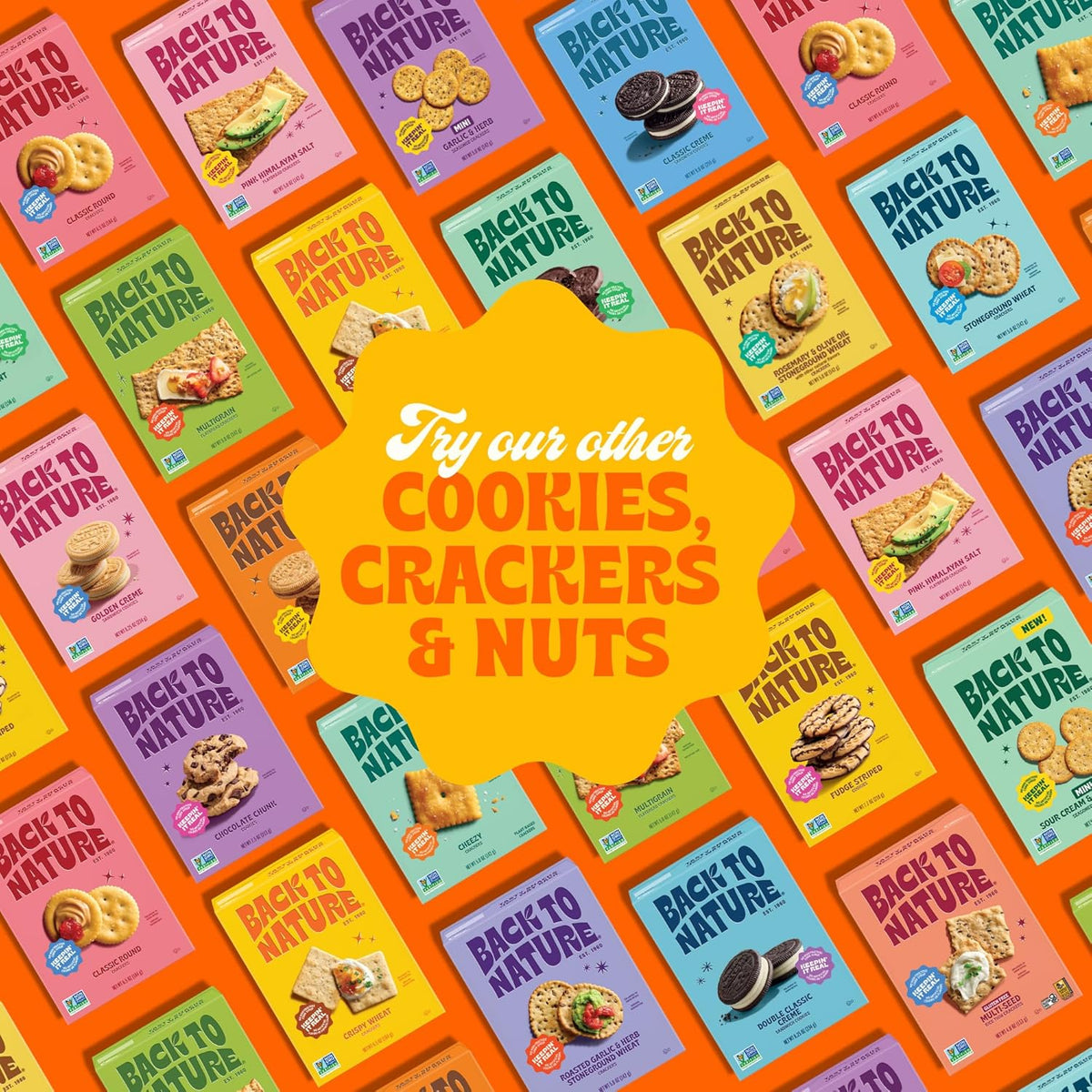Back to Nature - Peanut Butter Creme Sandwich Cookies - Made with Real Ingredients like Wheat Flower & Whole Grains - Seriously Tasty Snack - Non-GMO - 5.5 Ounce