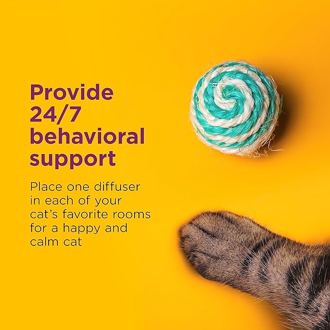 COMFORT ZONE 6 Pack Cat Calming Diffuser Refills; 30-day Refills; Pheromones Help Cat Anxiety