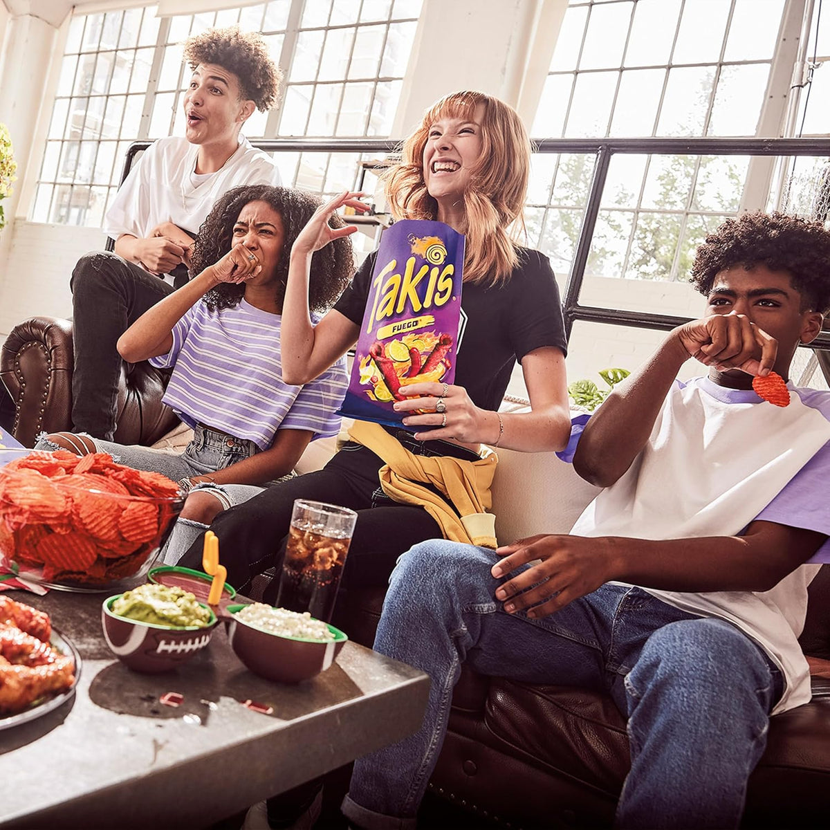 Takis Fuego 17 oz Fiesta Size Hot Chili Pepper & Lime Flavored Extreme Spicy Rolled Corn Tortilla Chips