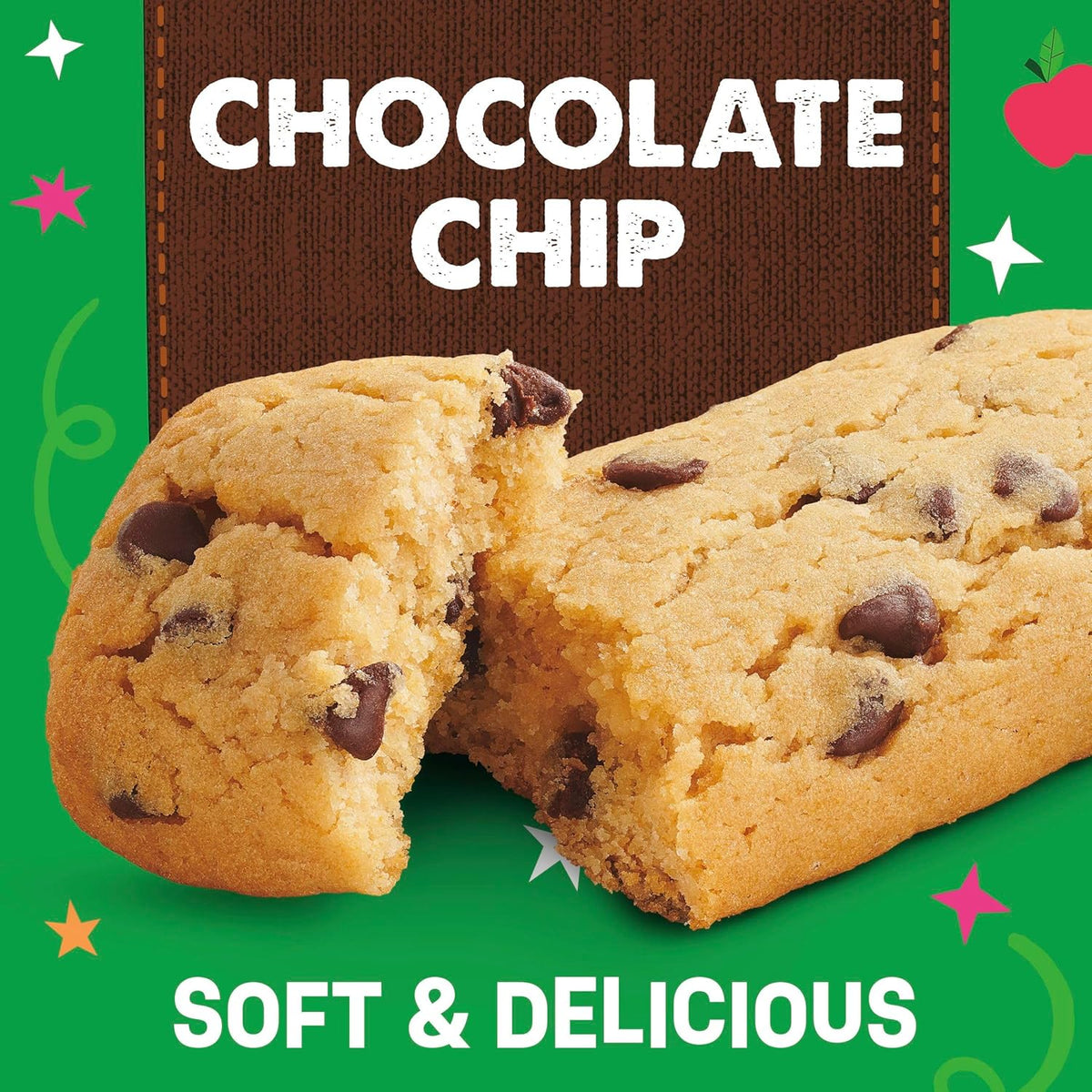 Mott's Soft Baked Bars, Chocolate Chip, Made with Applesauce, 6 Ct, 5.76 oz