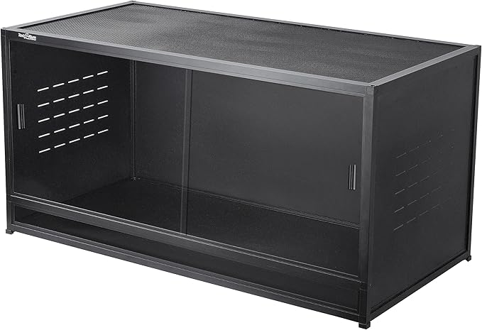 Reptile Terrarium 40''x16''x16'' ToxiRium Large PVC Reptile Enclosure 44 Gallons for Bearded Dragon Gecko Lizard Snake, Wide Breeding Vivarium Area with Sliding Doors Lock