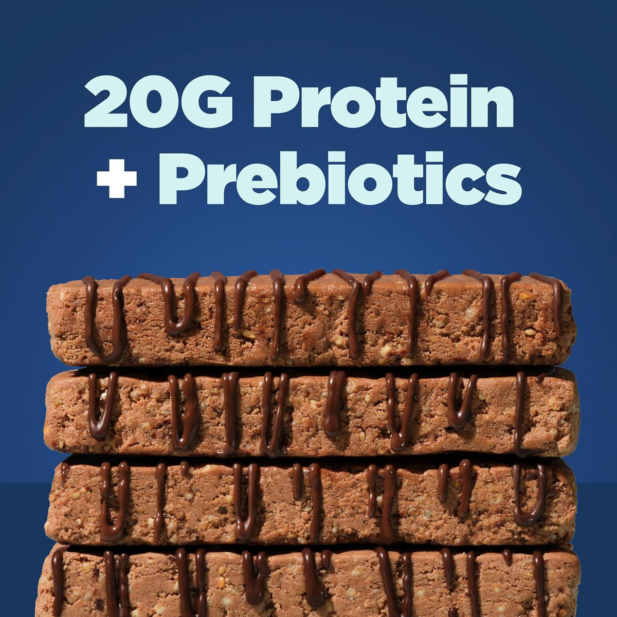 Perfect Bar Protein + Prebiotics Chocolate Peanut Butter Protein Bar, 20g Protein, Grass-Fed Whey, 6g Fiber With 3g Prebiotics, Gluten-Free, Non-GMO, 2.4 Ounce Bar, 7 Count