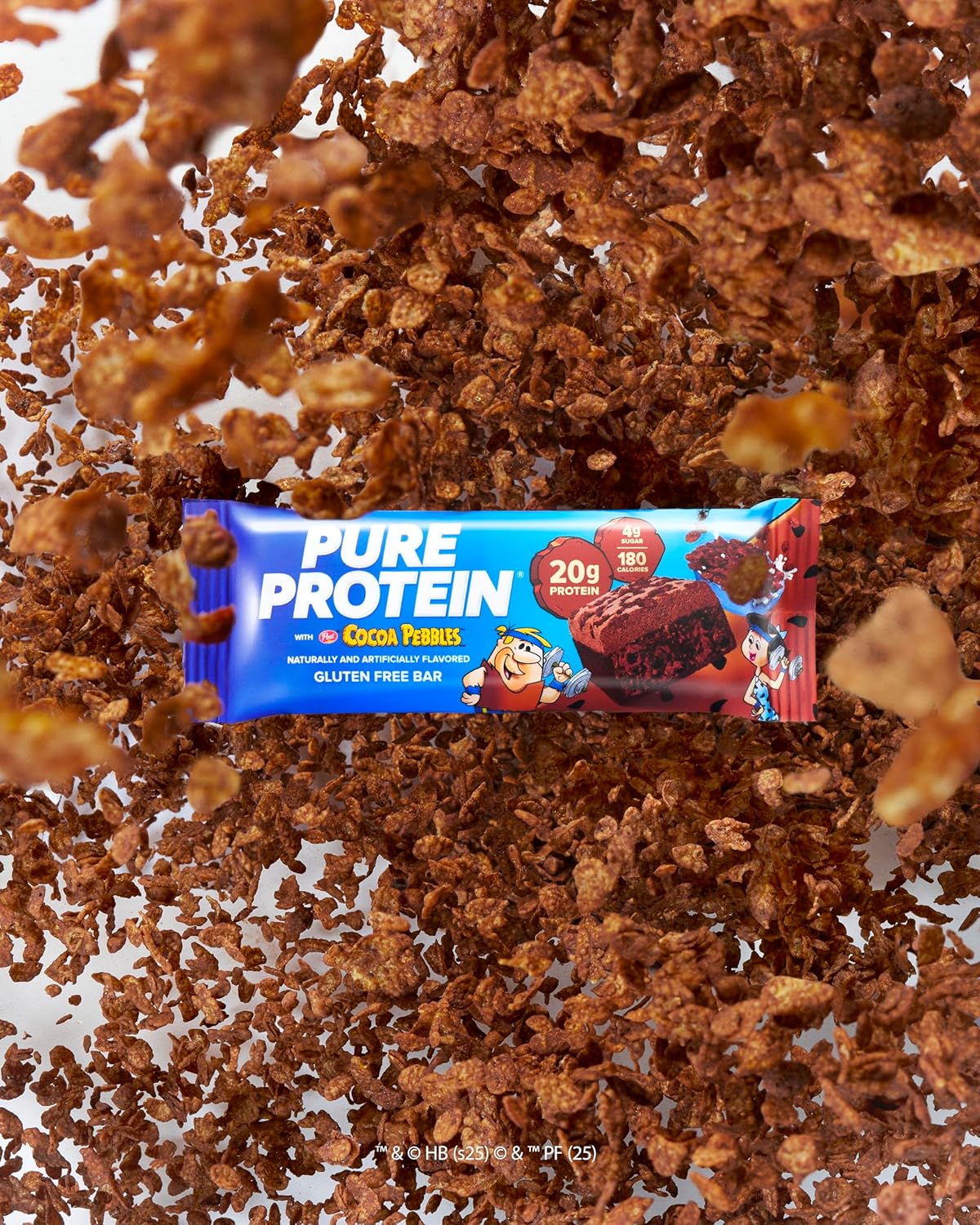 Pure Protein Cocoa PEBBLES™ Protein Bars – 20g Protein, 4g Sugar, 180 Calories (4 count) Low Sugar* High Protein Snack - Gluten Free - Perfect for a Healthy Snack.