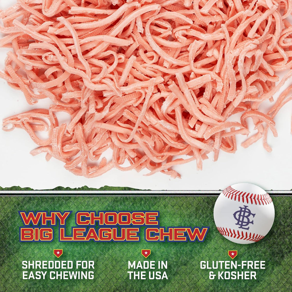 Big League Chew Original Bubble Gum 3-Pack - 2.12oz Packets - Original Baseball Gum - Big League Chew Baseball Candy Set for Treats, Party Favors & More - Softball Candy For Teams