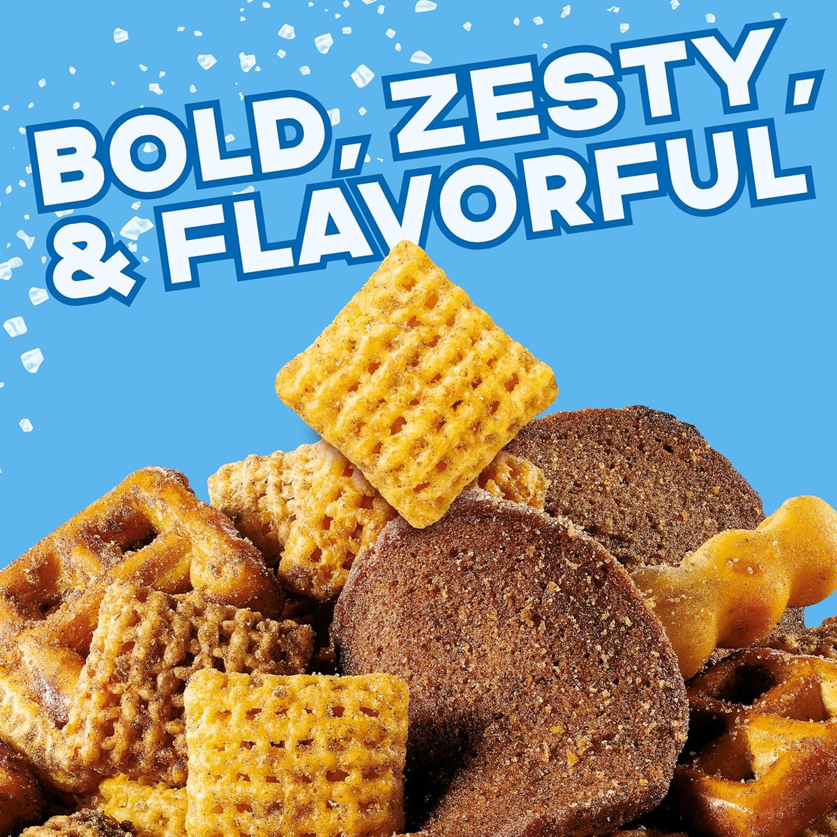 Chex Mix Traditional Original Recipe Snack Mix, Savory Snack Bag, Family Size, 13.5 oz
