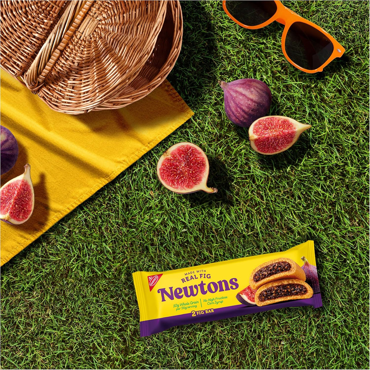 NEWTONS Soft Baked Real Fruit Fig Bars, Fig Cookies, 40 Snack Packs (2 Cookies Per Pack, 4 Boxes)